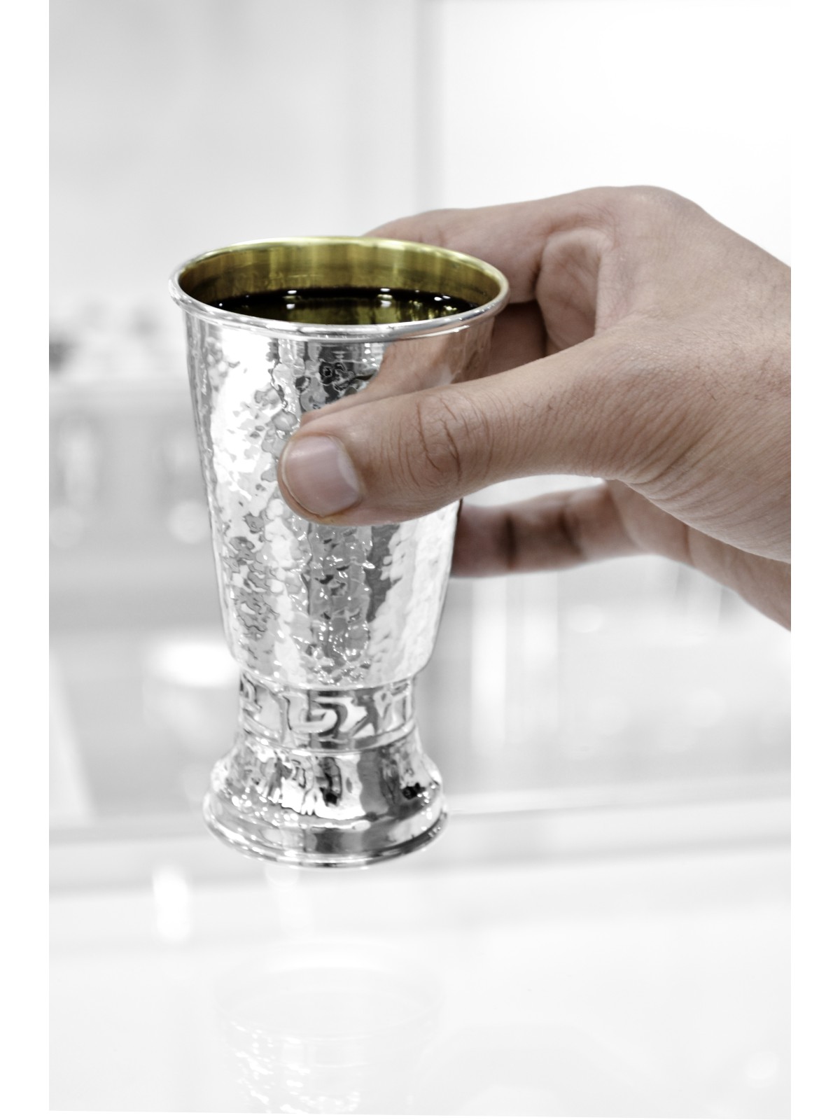 Coupe de Kiddouch avec bénédiction hébraïque découpée, cadeaux de Pâque, Ju israélien