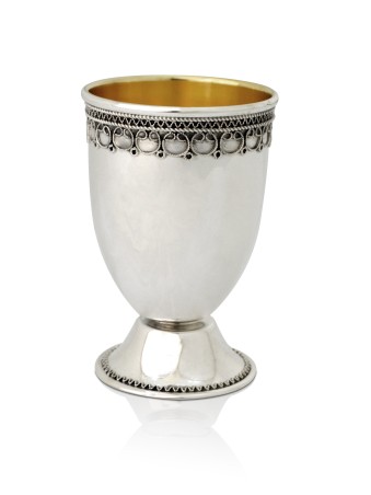 Sterling Silver Amazing Kiddush Cup , Passover Gifts , Israeli Judaica