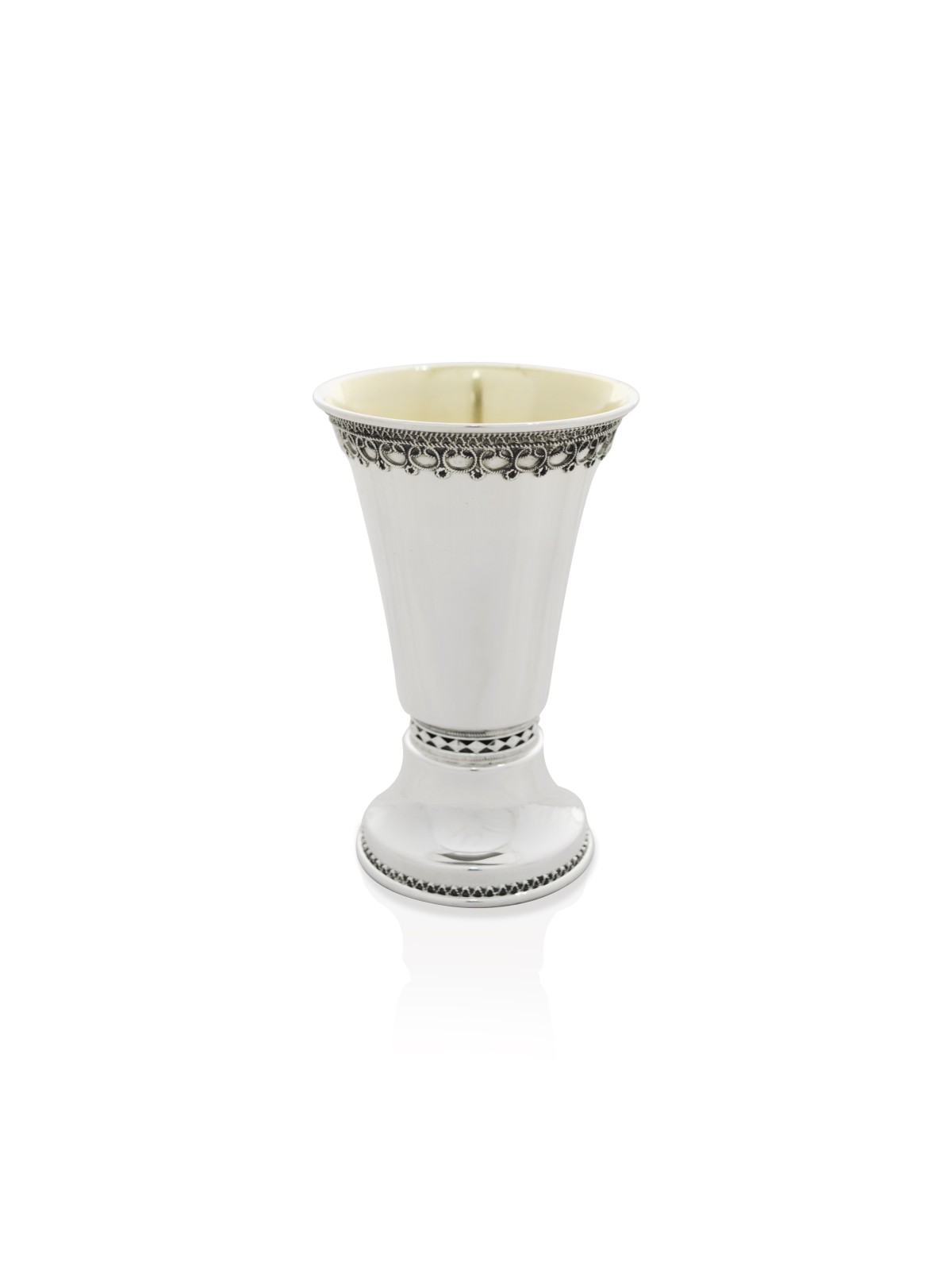 Filigree Kiddush Cup With a Stem Sterling Silver , Passover Gifts , Is