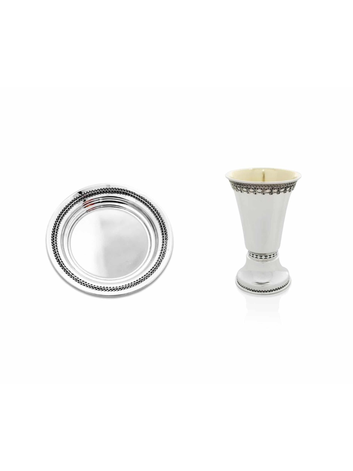 Filigree Kiddush Cup With a Stem Sterling Silver , Passover Gifts , Is