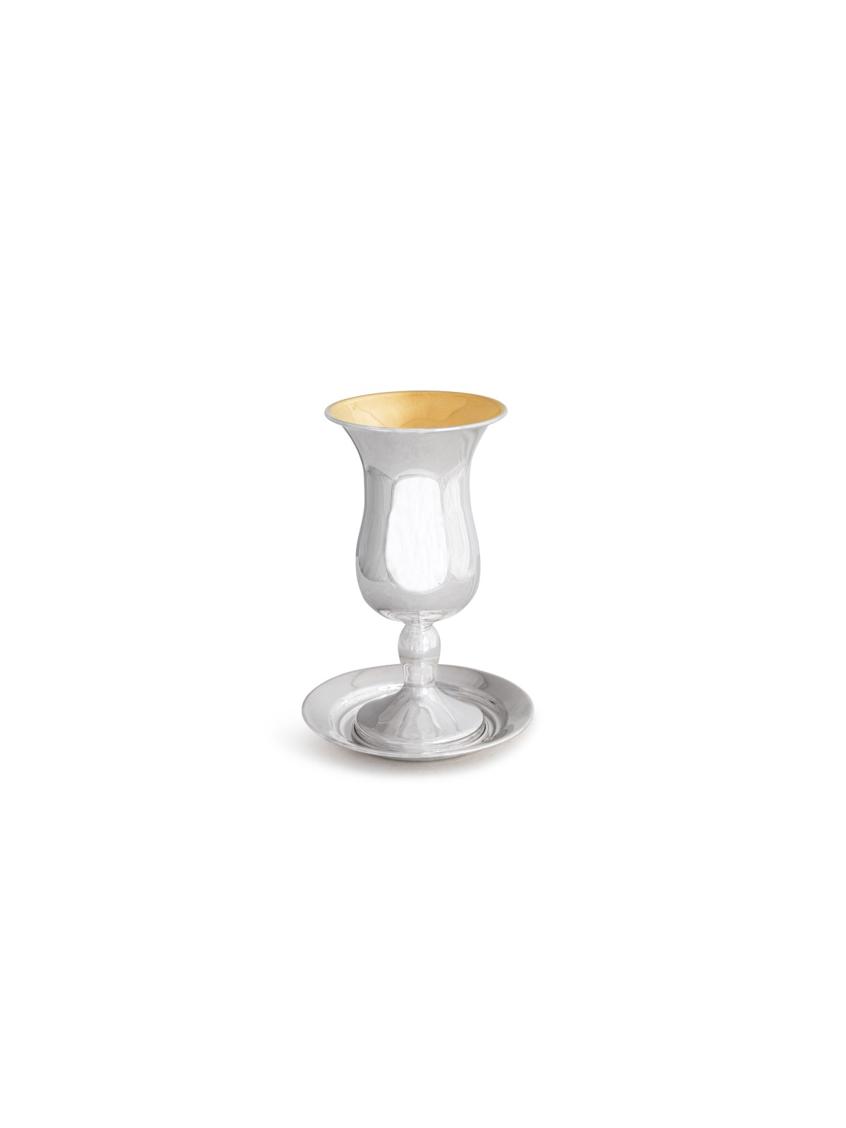 Classic Smooth Silver Kiddush Cup , Modern Kiddush Cups , Israeli Juda