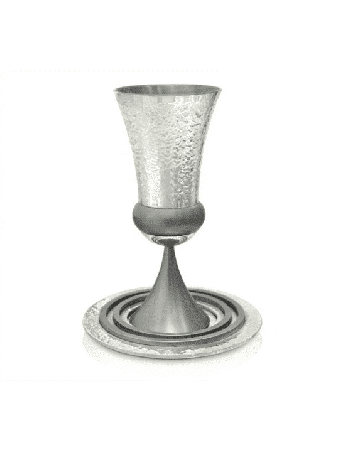 Coupe de Kiddouche en aluminium martelé et ensemble Havdalah, Coupes de Kiddouche modernes, I