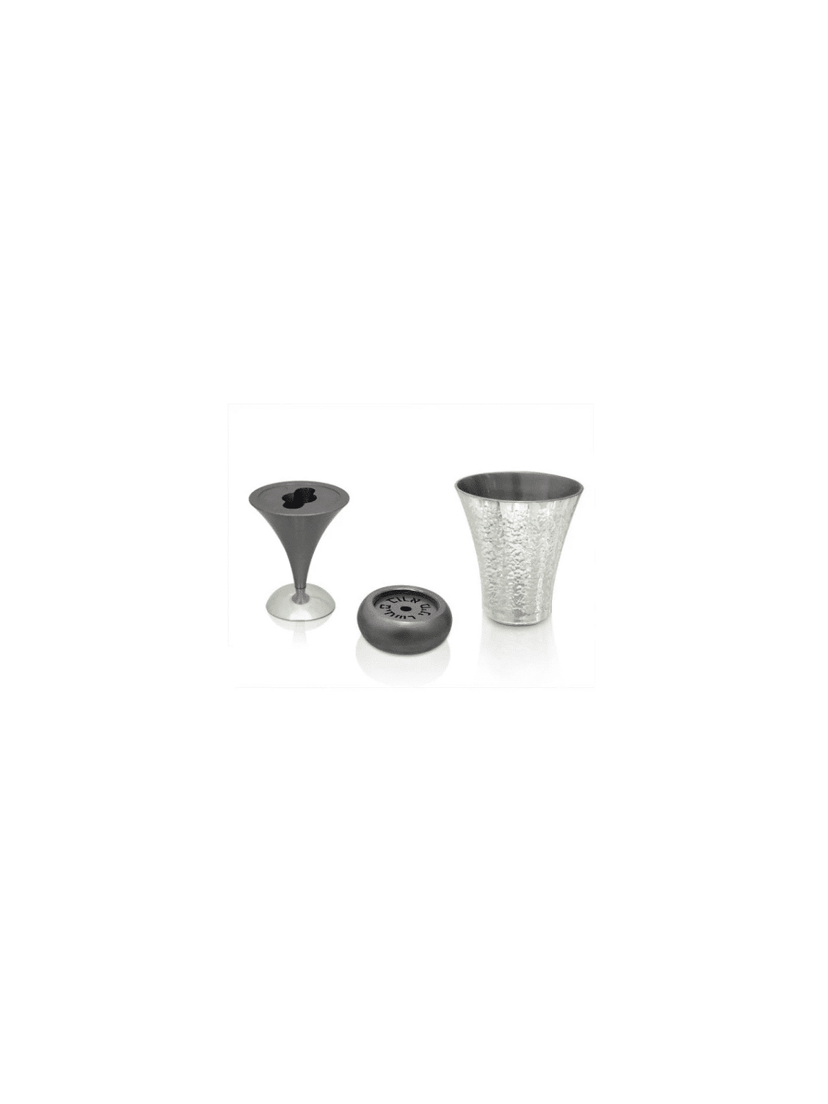 Hammered Aluminum Kiddush Cup & Havdalah Set , Modern Kiddush Cups , I