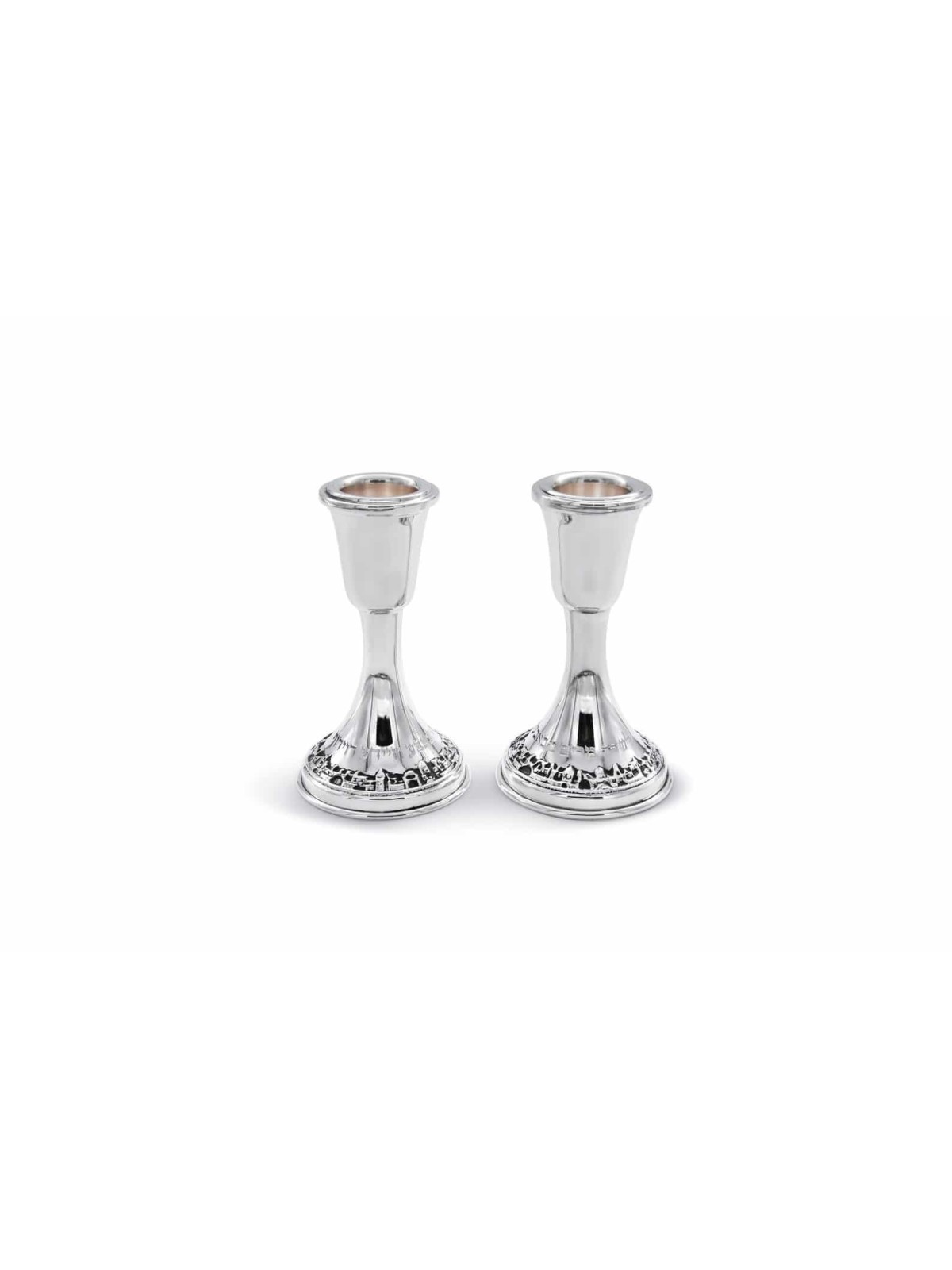 Personalized Sterling Silver Candle Holders , Sterling Silver Candlest
