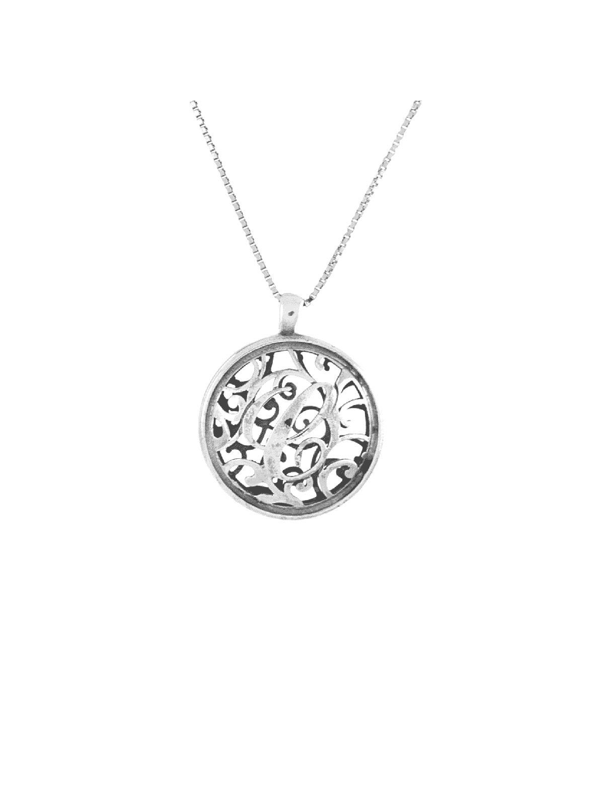 Pendentif en or contemporain initial creux, cadeaux Tu B'Av, Jud israélien
