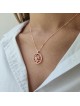 Pendentif en or contemporain initial creux, cadeaux Tu B'Av, Jud israélien