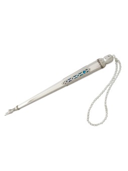 Grand pointeur de Torah en argent sterling avec une coutume, cadeaux de Shabbat, I