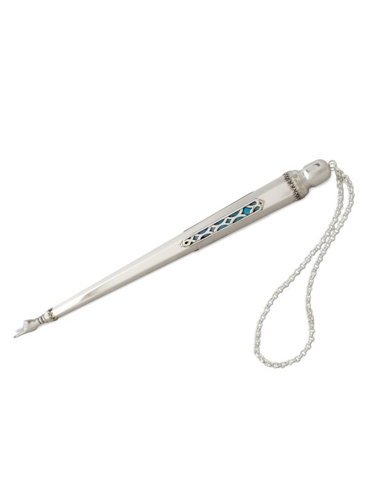 Grand pointeur de Torah en argent sterling avec une coutume, cadeaux de Shabbat, I