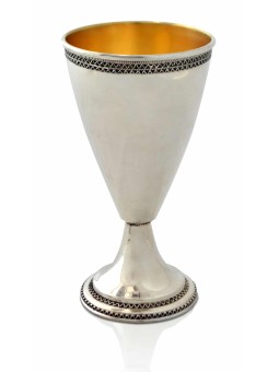 Filigree 925 Sterling Silver Beautiful Kiddush Cup , Passover Gifts ,