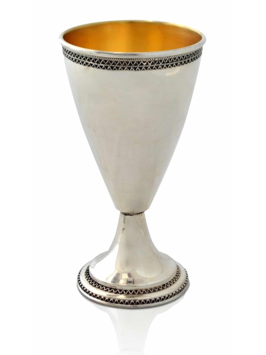 Filigrane 925 Argent Sterling Belle Coupe de Kiddouch, Cadeaux de Pâque,