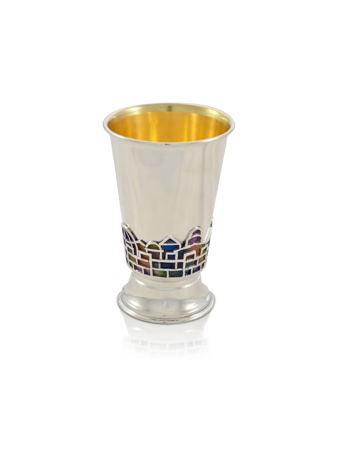 Coupe de Kiddush en émail de Jérusalem en argent sterling, coupes de Kiddush modernes, I