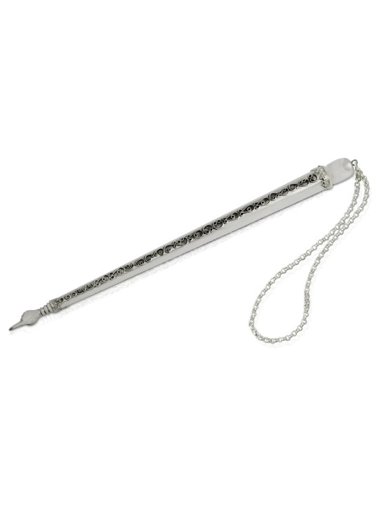One-of-a-Kind Silver Filigree Torah Pointer , Shabbat Gifts , Israeli