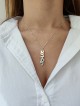 Collier vertical de nom hébreu en or 3D 14 carats, cadeaux Tu B'Av, Ju israélien