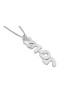 Collier vertical de nom hébreu en or 3D 14 carats, cadeaux Tu B'Av, Ju israélien