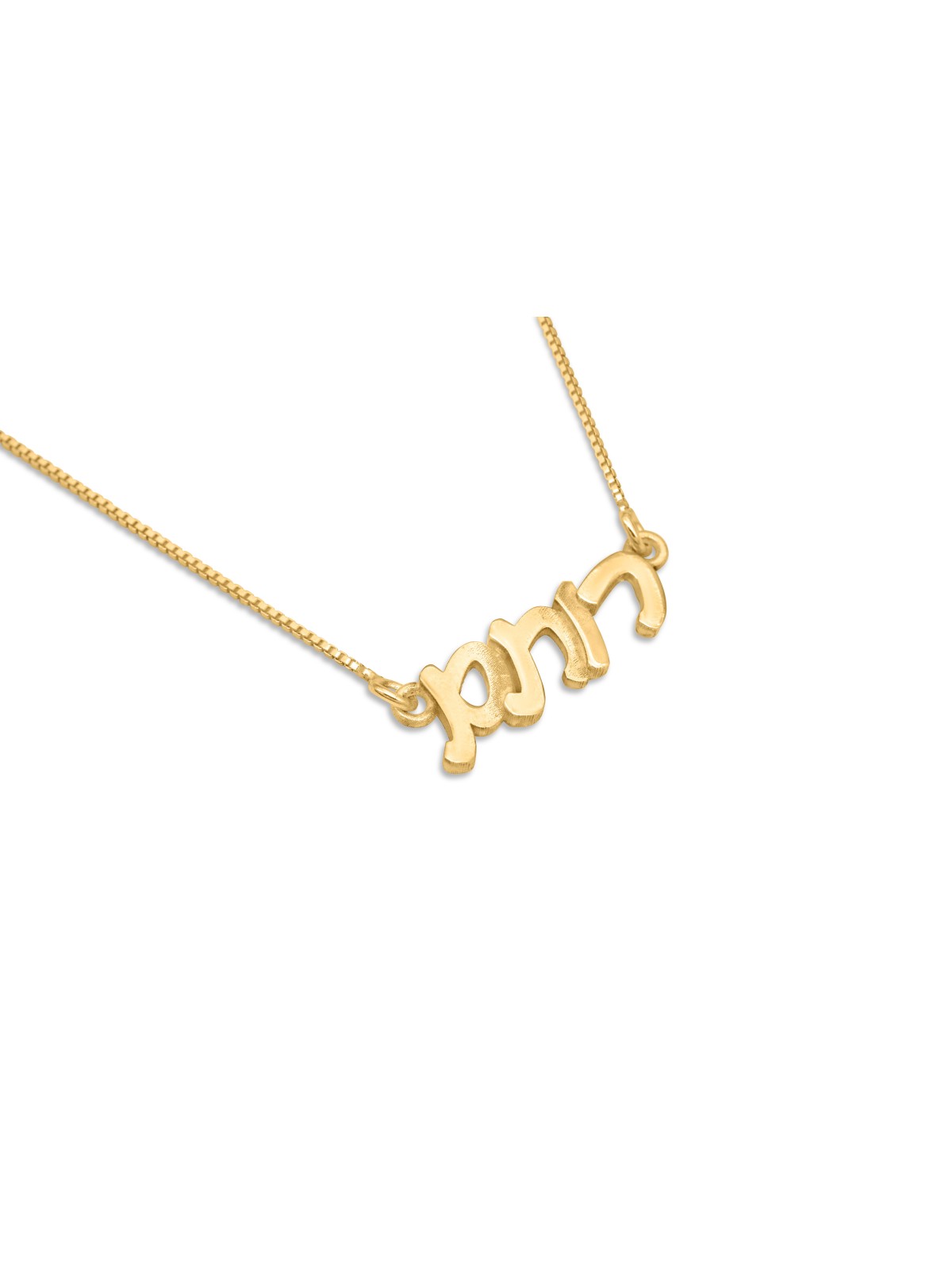 Collier de nom en or hébreu spécial élégant 3D, cadeaux Tu B'Av, israélien
