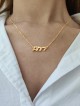 Collier de nom en or hébreu spécial élégant 3D, cadeaux Tu B'Av, israélien