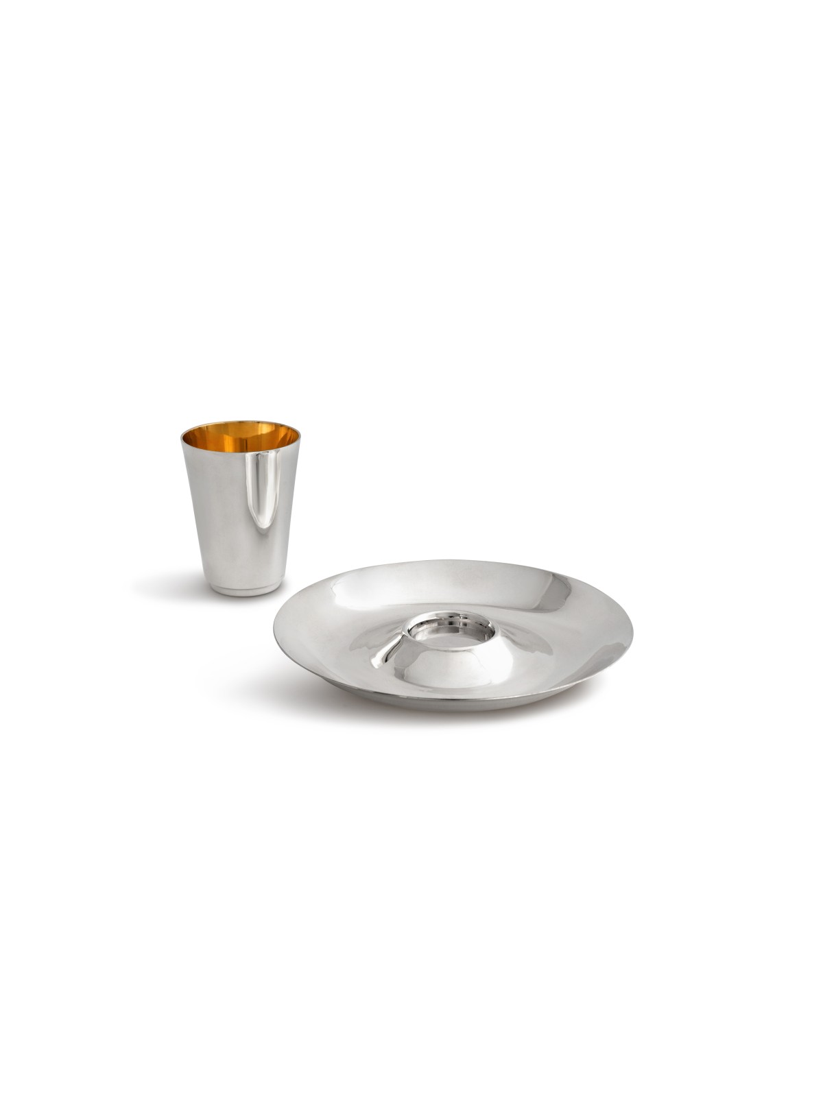 Ensemble de Kiddush avec gravure de nom personnalisée, tasses de Kiddush modernes, israéliennes
