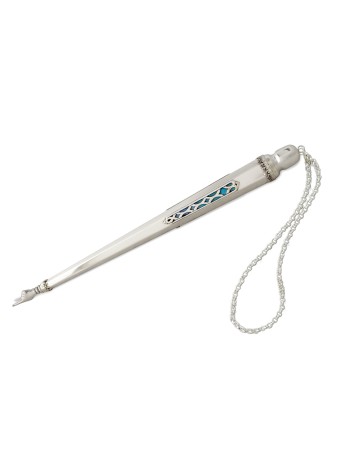 Large Silver Torah pointer with Lapis Stone , Shabbat Gifts , Israeli