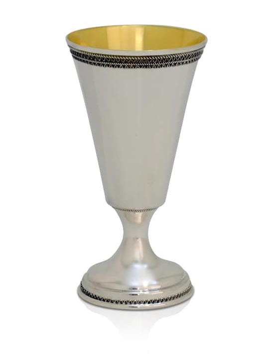 Kiddush Set avec filigrane yéménite , Cadeaux de Pâque , Judaica israélien