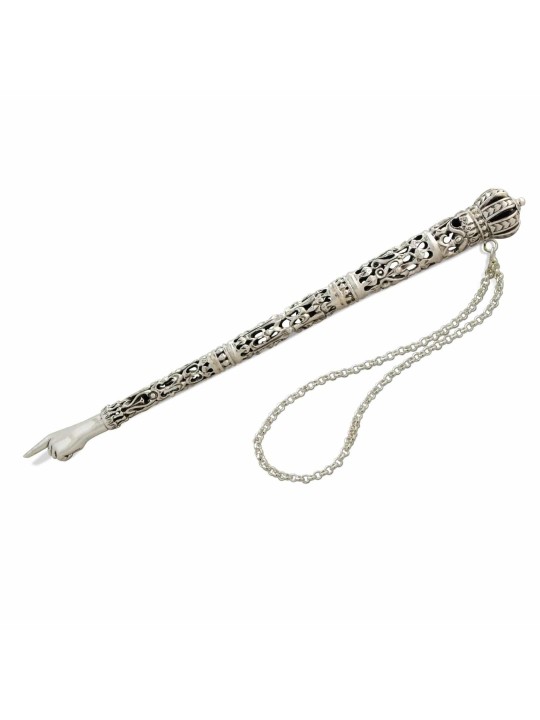 Special Silver Filigree Crown Torah Pointer , Shabbat Gifts , Israeli