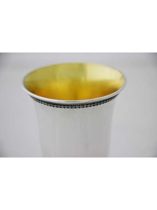 Gobelet en argent émaillé bénédiction, coupes de Kiddouche modernes, judaïque israélien