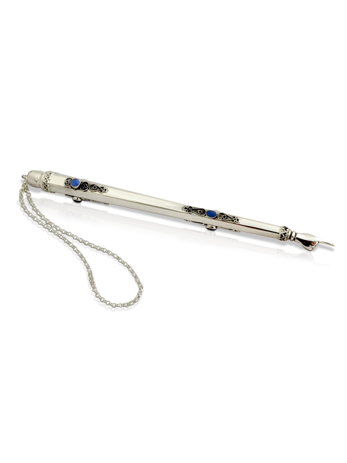 Custom Stones Torah Pointer Sterling Silver , Shabbat Gifts , Israeli