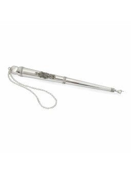 Large Silver Torah Pointer with Filigree , Shabbat Gifts , Israeli Jud