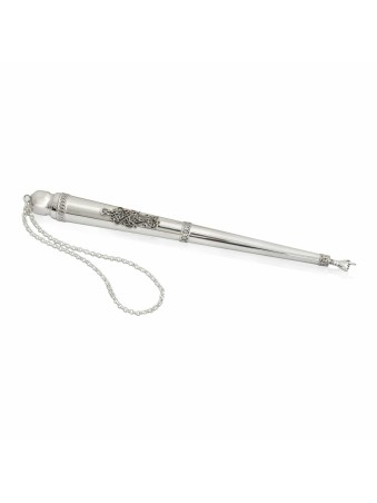 Large Silver Torah Pointer with Filigree , Shabbat Gifts , Israeli Jud