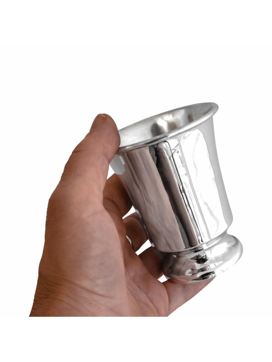 Coupe de Kiddouche moderne en argent sterling 925 avec personne, Cu de Kiddouche moderne