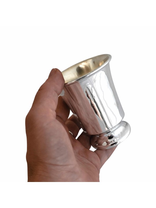 Coupe de Kiddouche moderne en argent sterling 925 avec personne, Cu de Kiddouche moderne