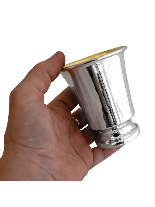 Coupe de Kiddouche moderne en argent sterling 925 avec personne, Cu de Kiddouche moderne