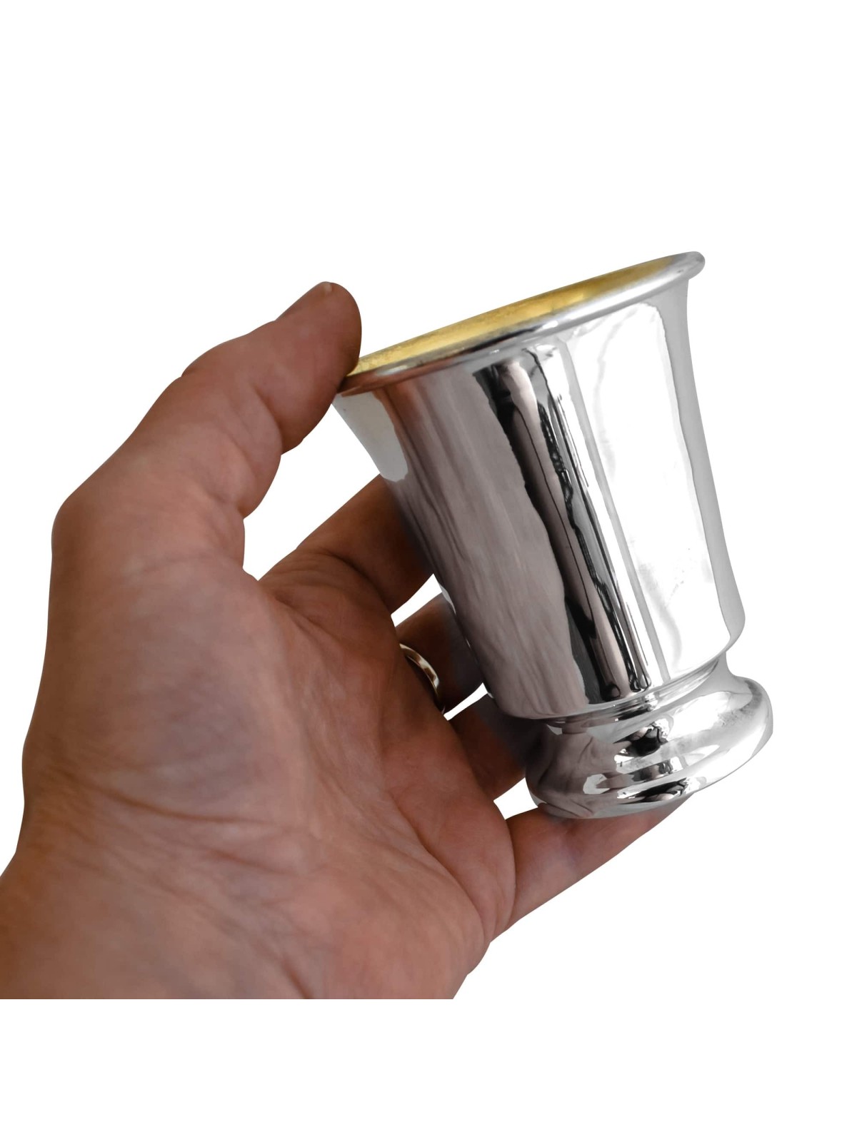 Coupe de Kiddouche moderne en argent sterling 925 avec personne, Cu de Kiddouche moderne