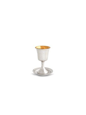 Coupe de Kiddouch classique martelée avec une tige, cadeaux de Pâque, Ju israélien