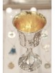 Coupe de Kiddouch classique martelée avec une tige, cadeaux de Pâque, Ju israélien