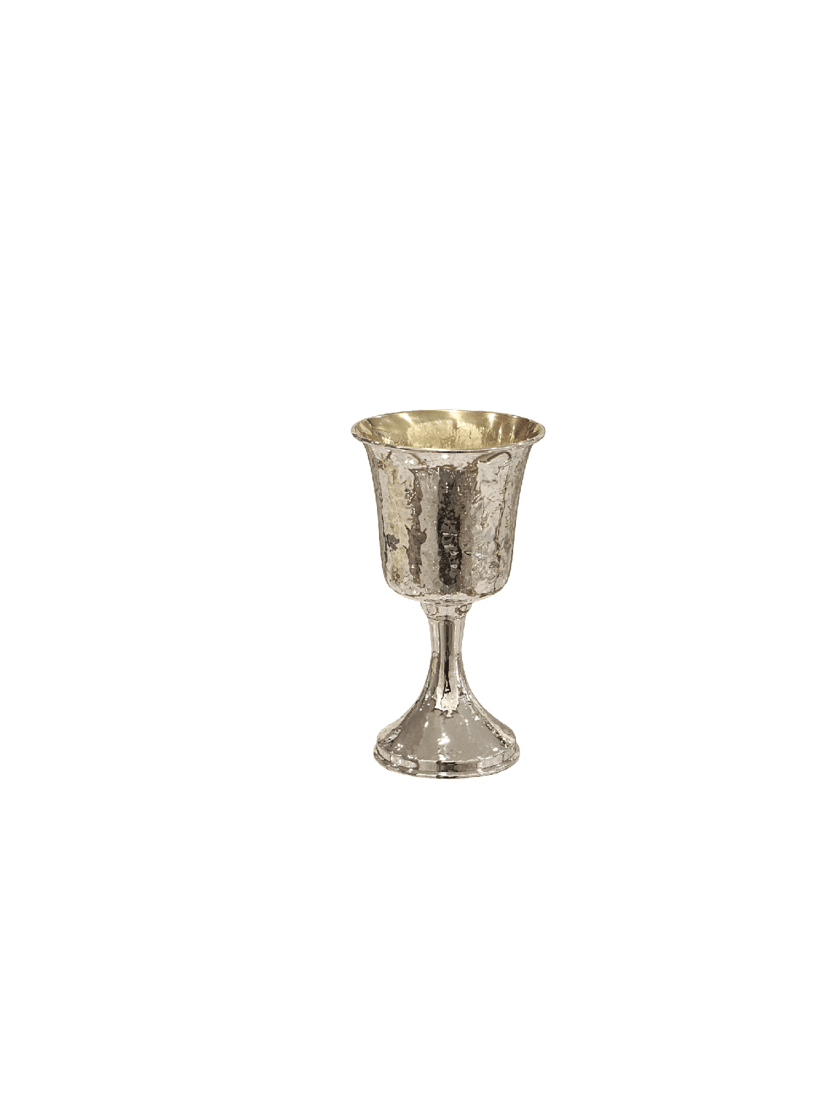 Coupe de Kiddouch classique martelée avec une tige, cadeaux de Pâque, Ju israélien