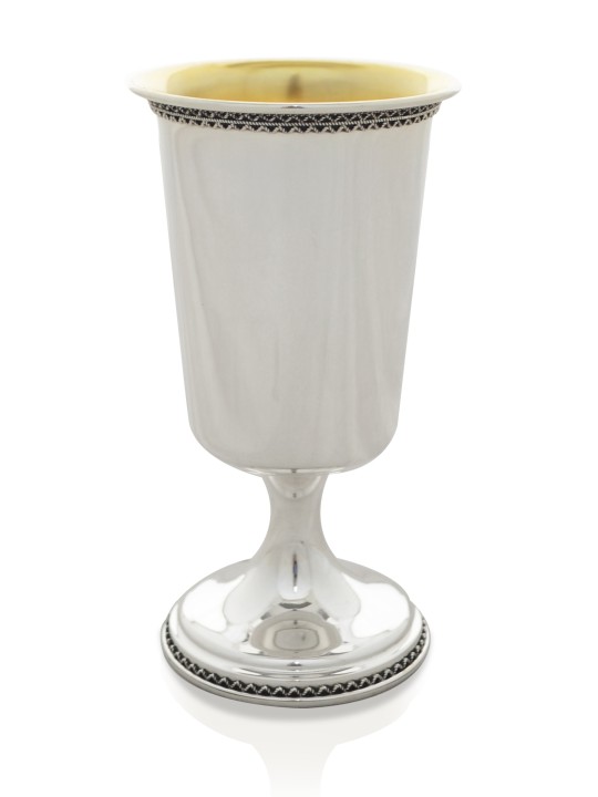 Coupe de Kiddouch personnalisée avec bord en filigrane traditionnel, cadeaux de Pâque, est