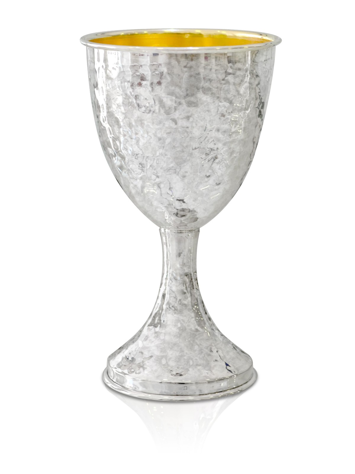 Superbe coupe de Kiddouch en argent sterling martelé, cadeaux de Pâque, Isr