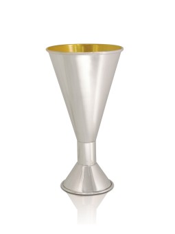 Unique 925 Sterling Silver Two Side Wine Cup , Modern Kiddush Cups , I