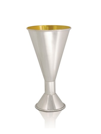 Tasse à vin unique à deux côtés en argent sterling 925, tasses de Kiddouch modernes, I