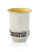Jerusalem Shape Colorful Kiddush Cup , Modern Kiddush Cups , Israeli J