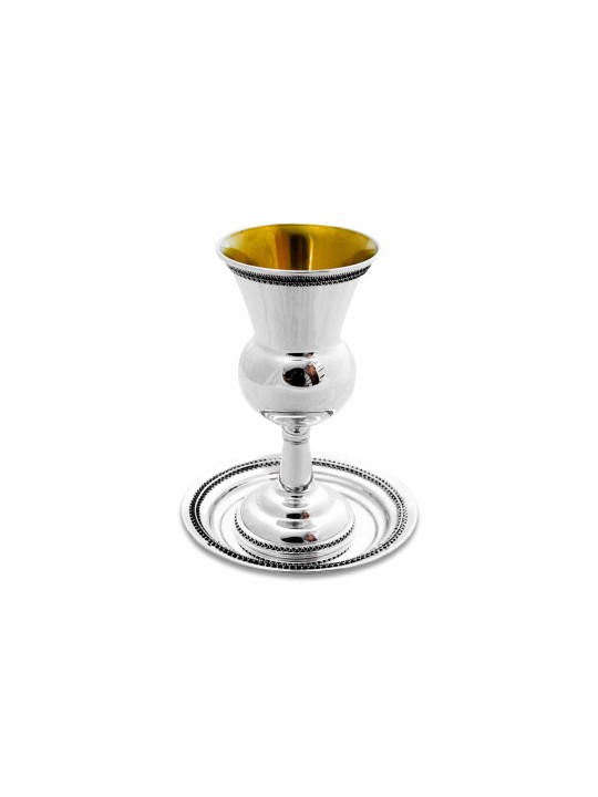 Coupe de Kiddouch avec design en filigrane yéménite, cadeaux de Pâque, J israélien