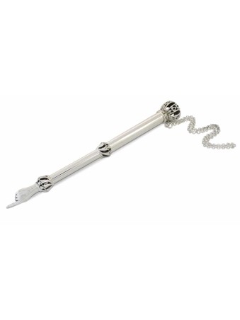Silver Torah Pointer with Crown Rim , Shabbat Gifts , Israeli Judaica