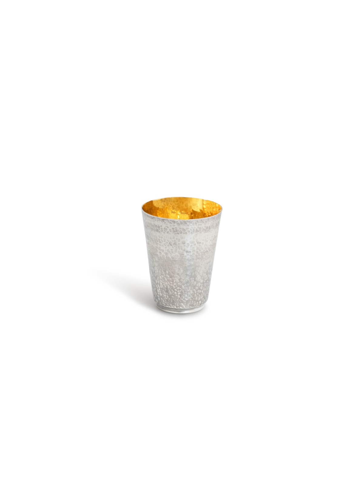 Ensemble de Kiddouche moderne avec finition martelée, tasses de Kiddouche modernes, Israël