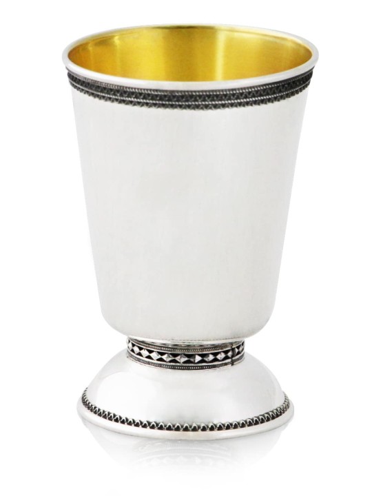 Service à vin en argent sterling 925 avec bordure en filigrane, cadeaux de Pâque, Isra