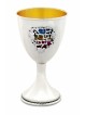 Goblet with Custom Enamel Colors & Blessing , Modern Kiddush Cups , Is