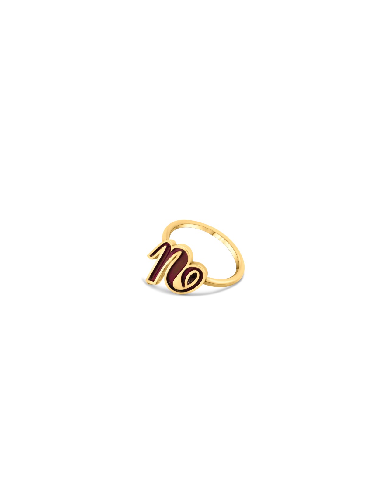 Bague de lettre de nom colorée en émail doré 14 carats, cadeaux Tu B'Av, Jud israélien
