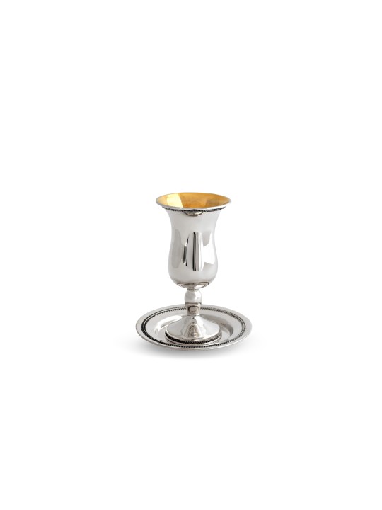 Yemenite Filigree Sterling Silver Kiddush Cup , Passover Gifts , Israe