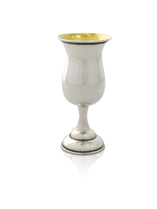 Yemenite Filigree Sterling Silver Kiddush Cup , Passover Gifts , Israe