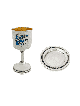 Gobelet à vin plaqué or massif 14 carats et bénédiction, coupes de Kiddouch modernes, I