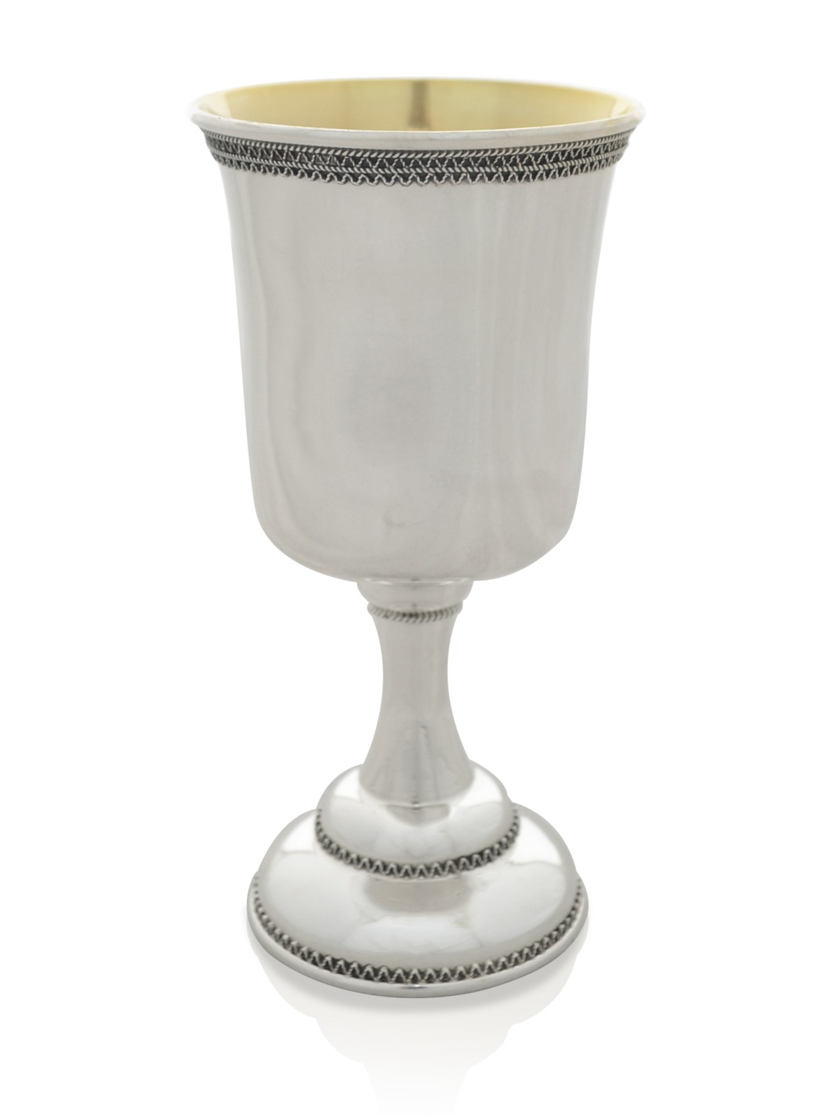 Grande et belle tasse de Kiddouch en filigrane traditionnelle, cadeaux de Pâque, est